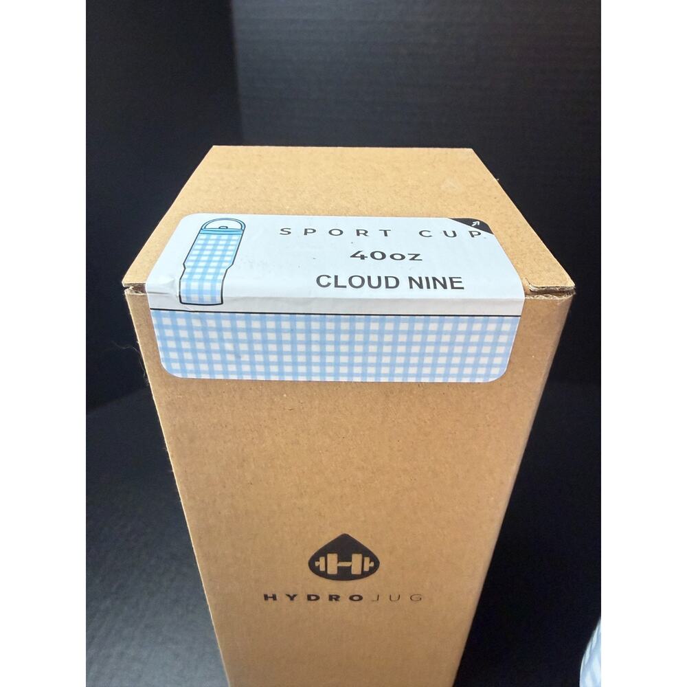 Hydrojug Cloud Nine 9 Sport 40oz Blue Gingham NIB - Picture 5 of 9